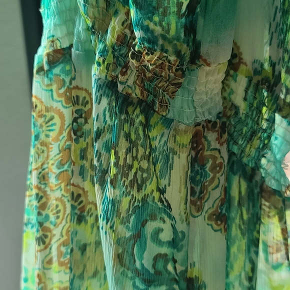 Strapless Flowy Boho Printed Strapless Maxi Dress Sunmertime - Picture 5 of 10